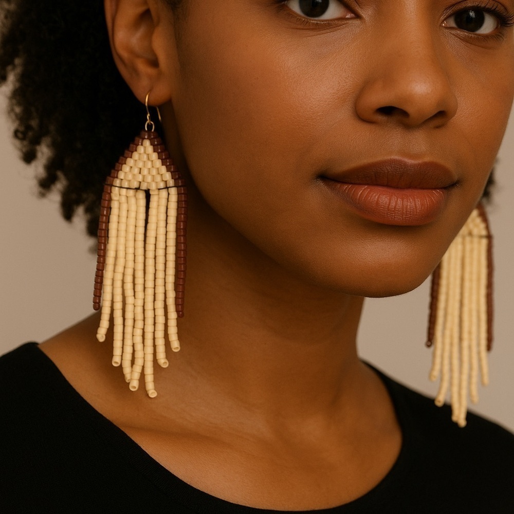 Chic Beaded Dangle Earrings
